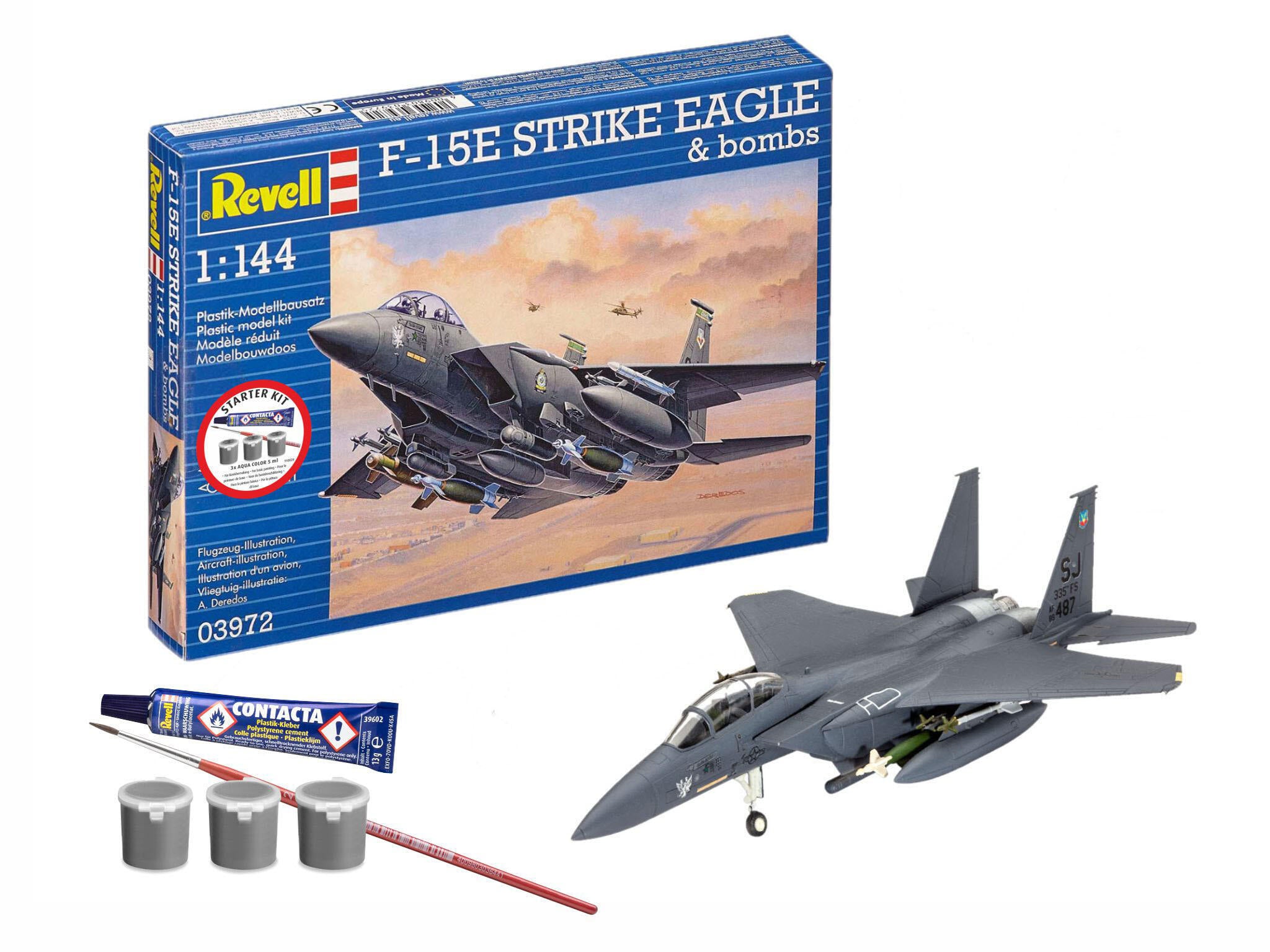 Maquette Revell Starter kit 73972 F-15E Strike Eagle & bombs avec accessoires de base