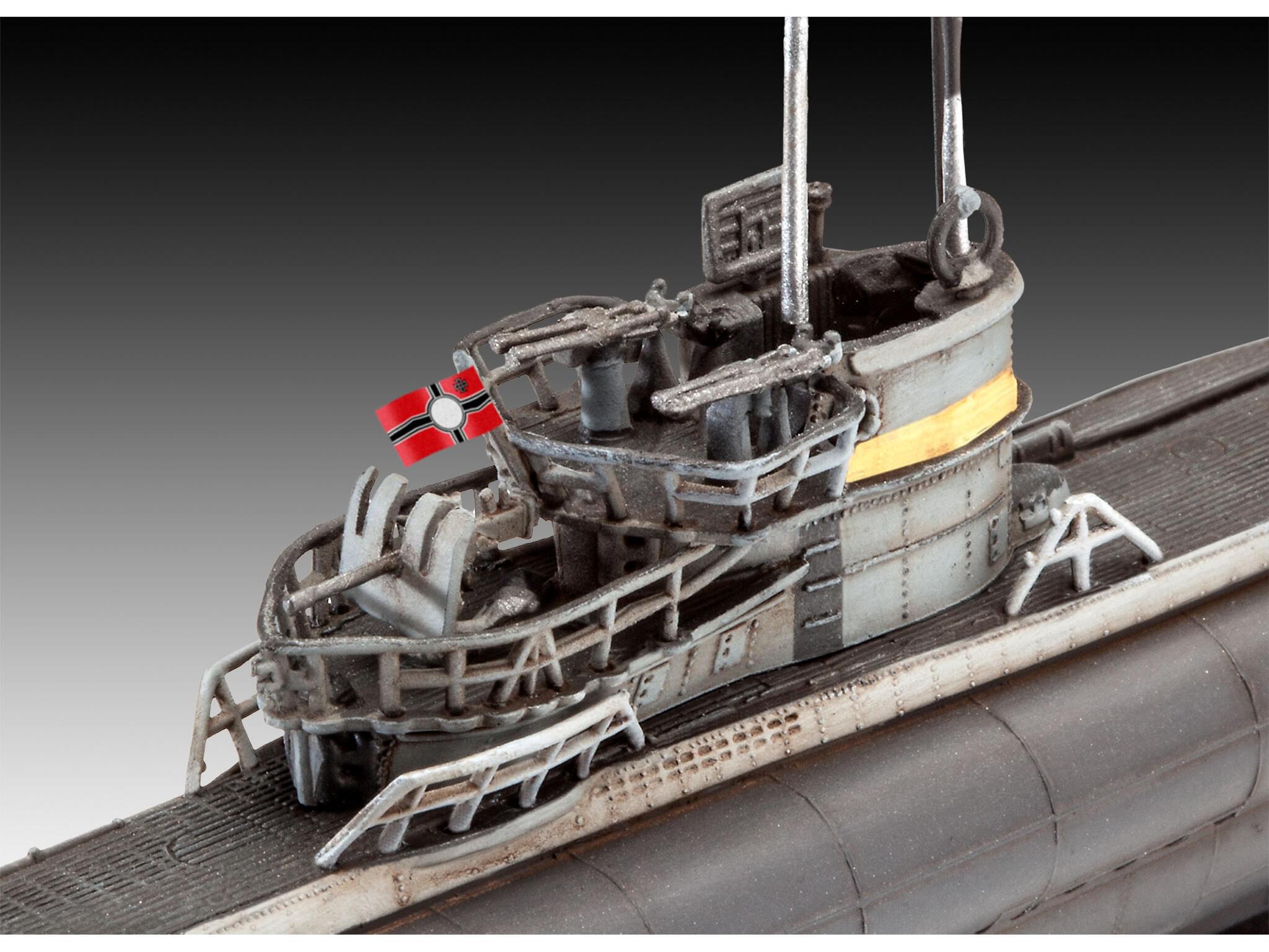 Maquette Revell Starter kit 75154 sous marin Allemand VII C/41 avec accessoires de base