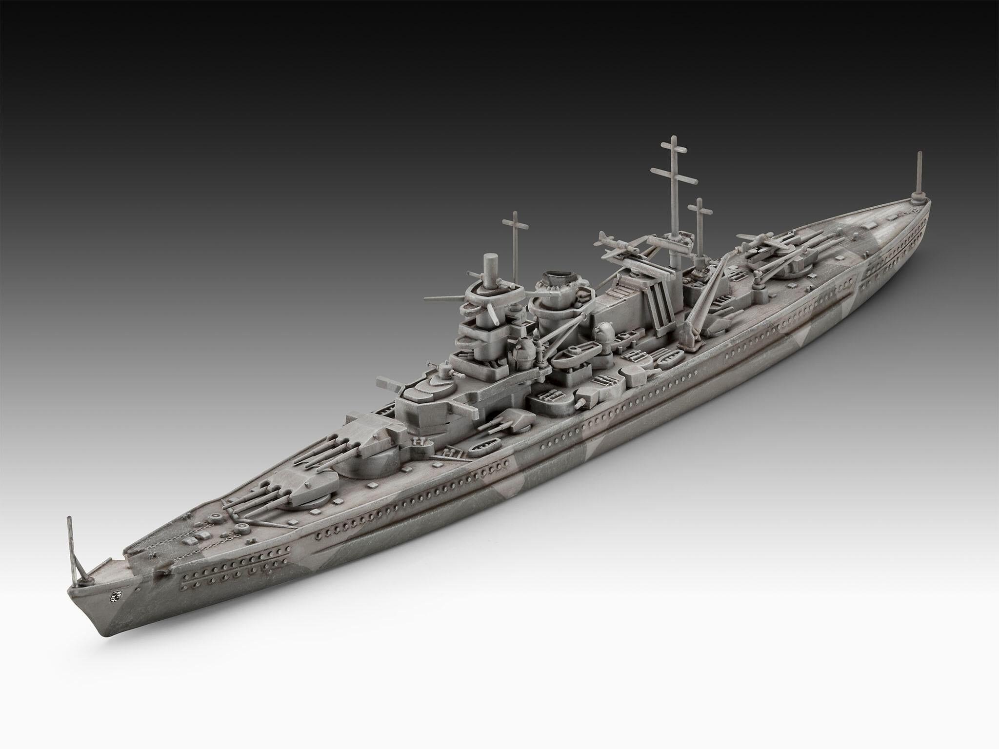 Maquette Revell Starter kit 75181 Battleship Gneisenau avec accessoires de base