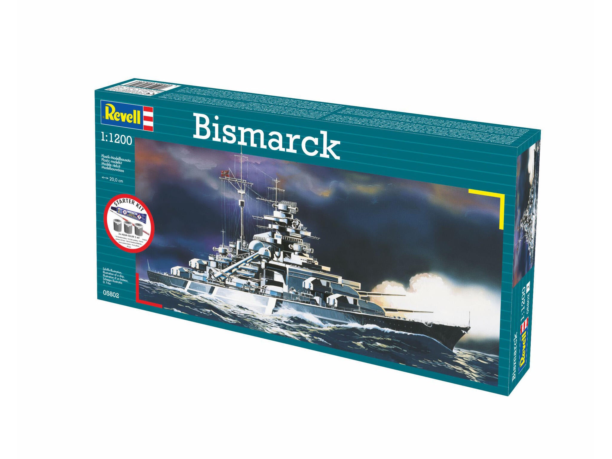 Maquette Revell Starter kit 75802 Bismarck avec accessoires de base