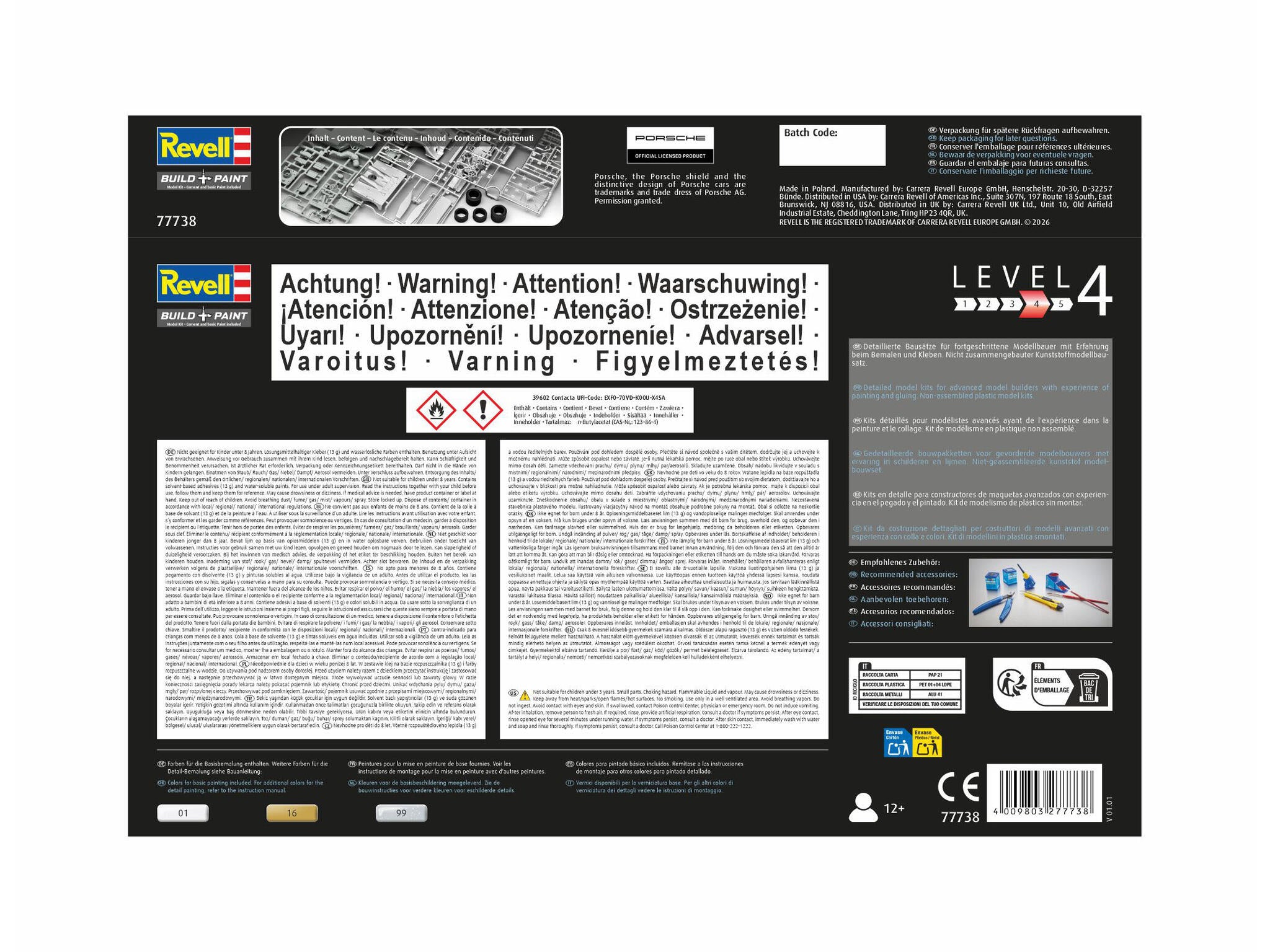 Maquette Revell Starter kit 77738 Porsche 917/10 avec accessoires de base
