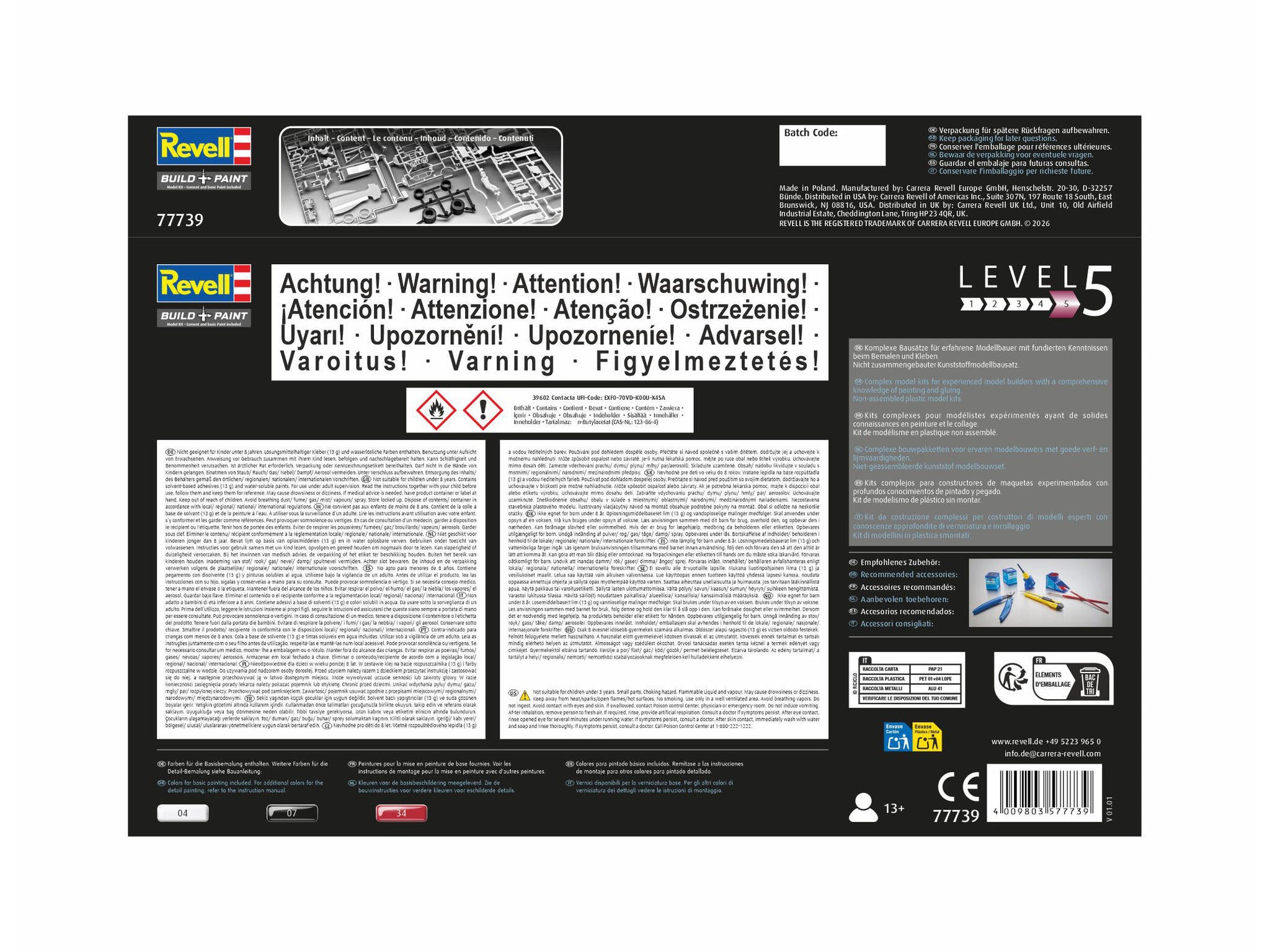 Maquette Revell Starter kit 77739 Surtees TS16/03 avec accessoires de base