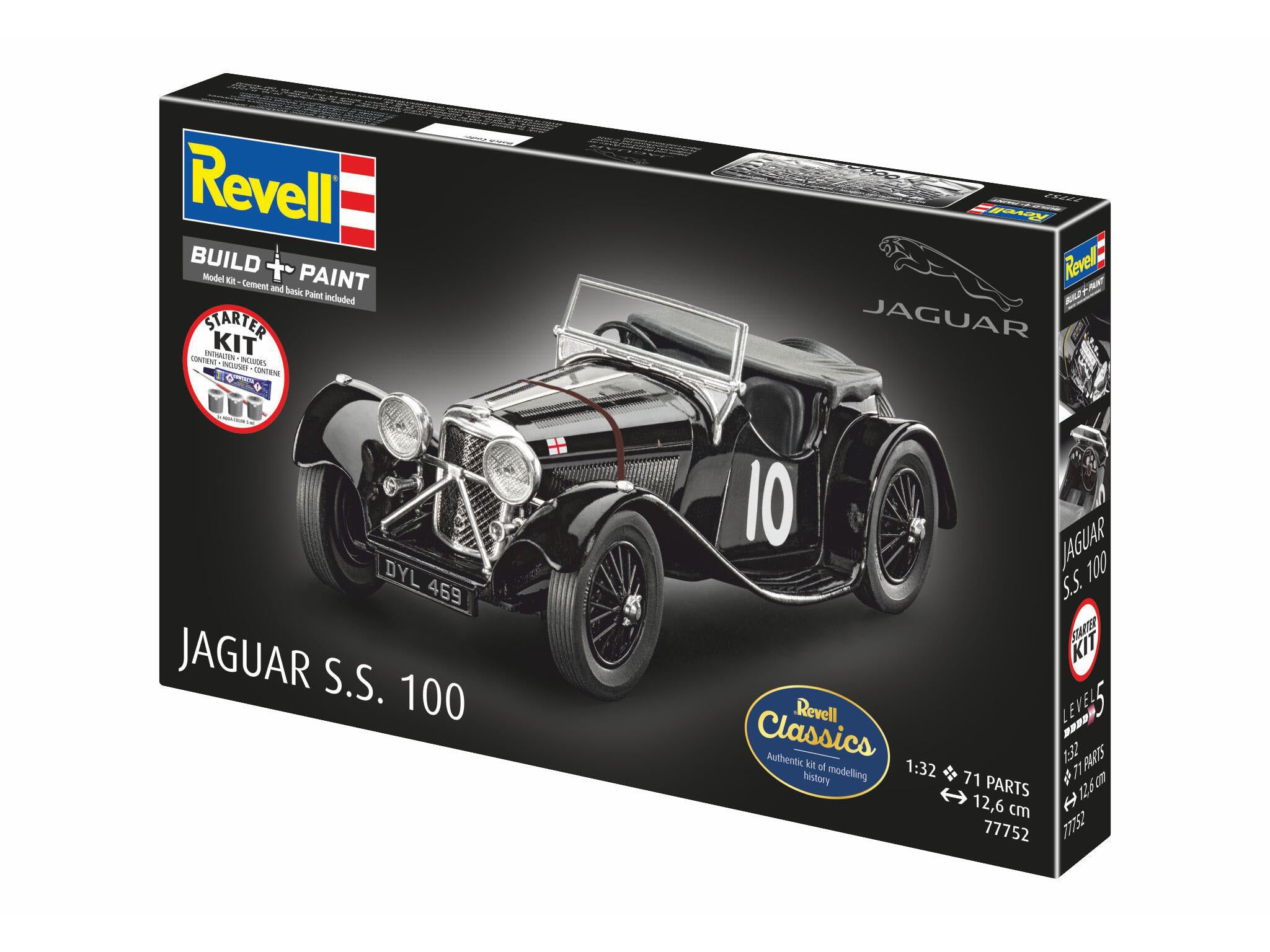 Maquette Revell Starter kit 77752 Jaguar SS 100 avec accessoires de base