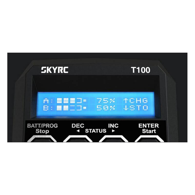 Chargeur Duo SkyRC T100 LiPo 2-4s 5A 2x50W - 100162
