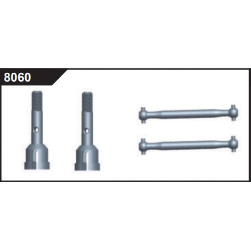 Arbre de transmission (x2) avant/arrière - DF Models 8060