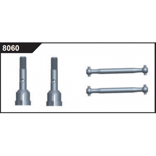 Arbre de transmission (x2) avant/arrière - DF Models 8060