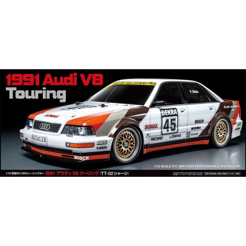 Tamiya TT02 Kit à monter Voiture Audi V8 Touring 1991 / 58682