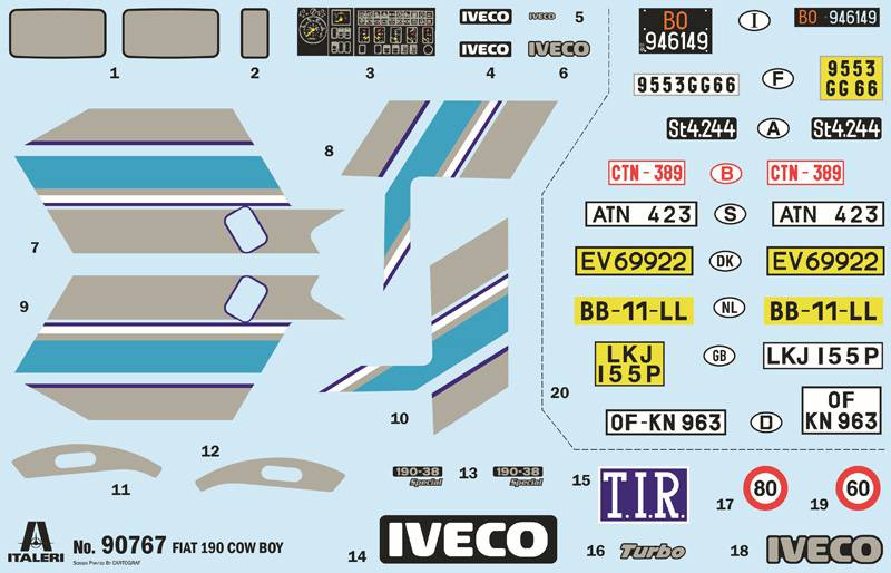 Maquette camion IVECO 190.38 COWBOY - Italeri 90767