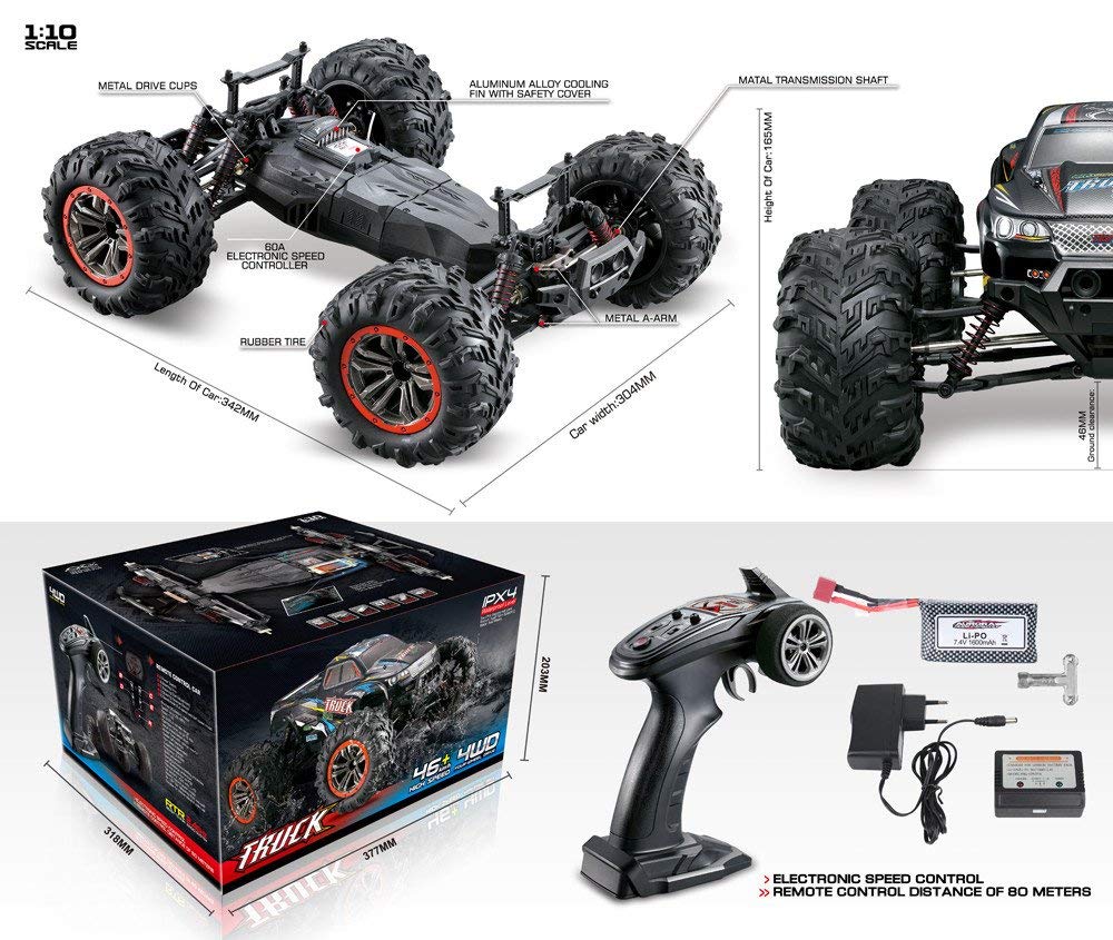 Voiture télécommandée Monster Truck Sprint 4WD RTR - 46km/h - 9125