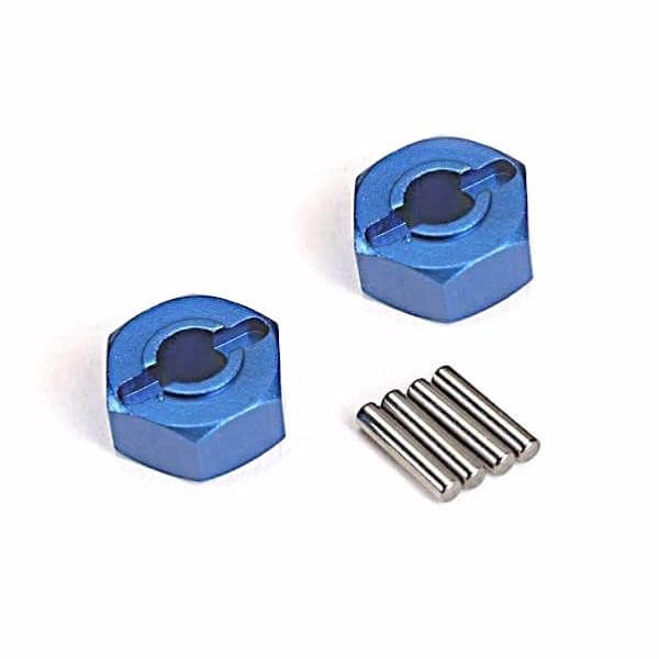 Hexagones de roues ALU Bleue + goupilles x2 - Traxxas 1654X