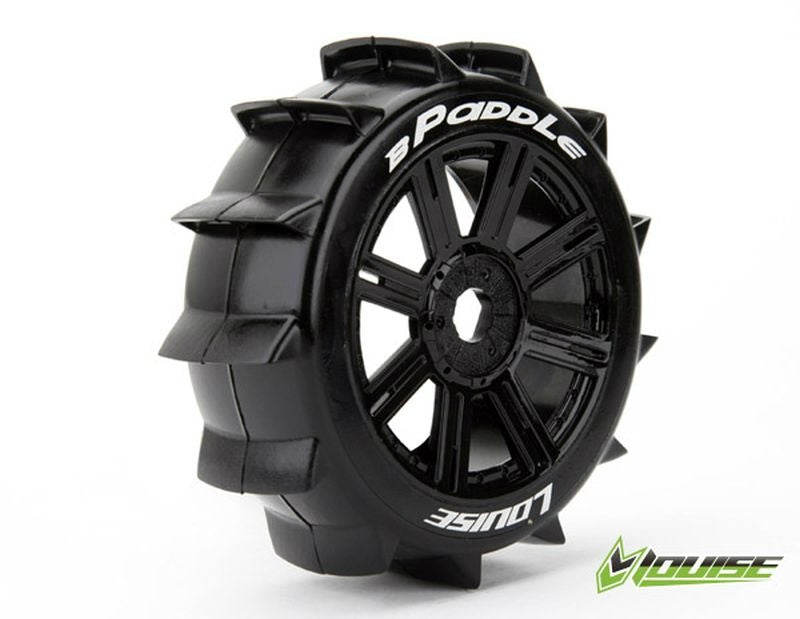 2 Pneus B-Paddle + Jantes 1/8 - Louise RC LT3249B - Breizh Modélisme.