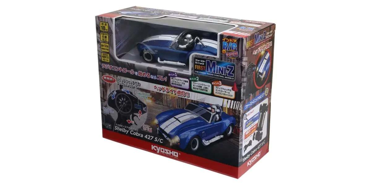 Kyosho First Mini-Z 1:28 Shelby Cobra 427 S/C 1960 Bleu - K.66610A - Breizh Modélisme.