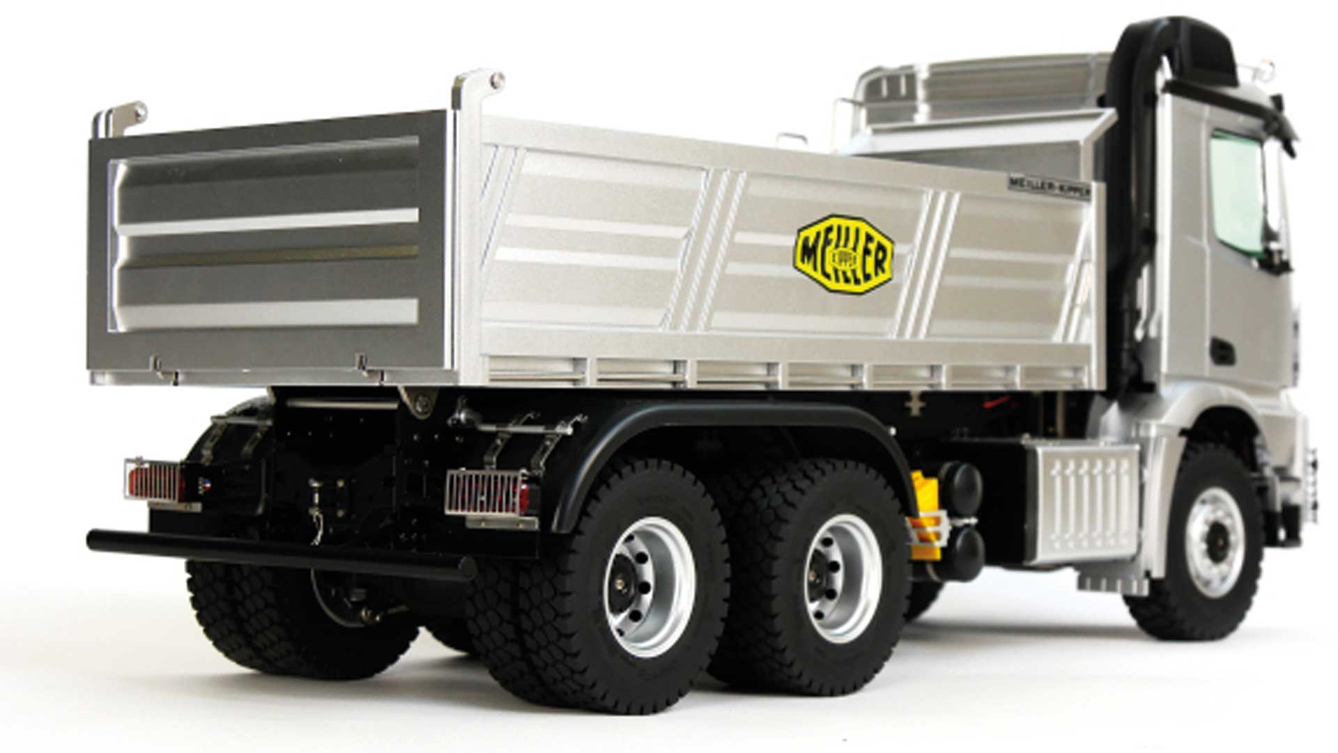 FM Electrics Camion Mercedes-Benz Arocs 6x6 en métal Benne basculante électrique 1:14