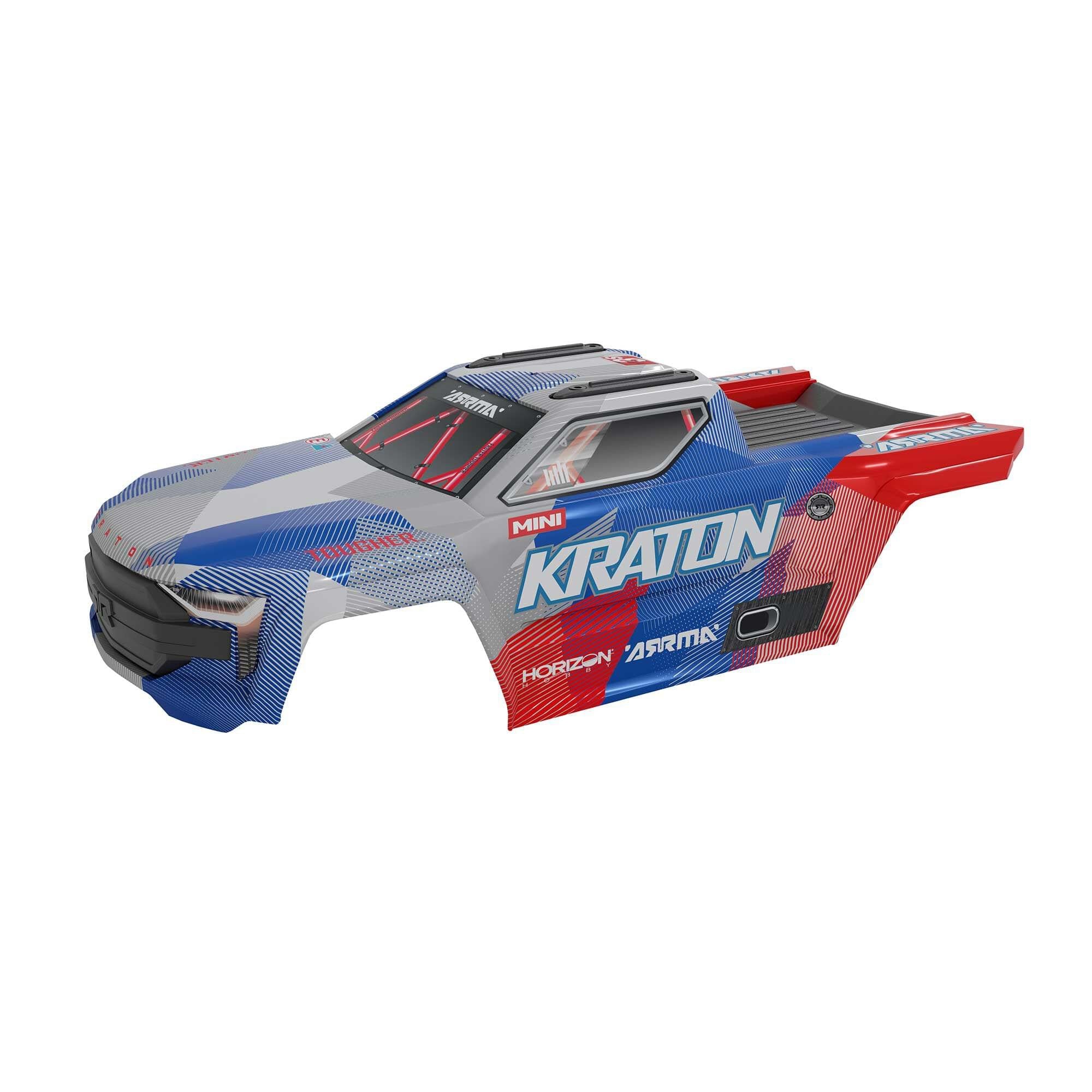 ARA-2653 - Carrosserie rouge/bleu déjà peinte Arrma Mini Kraton 1/16