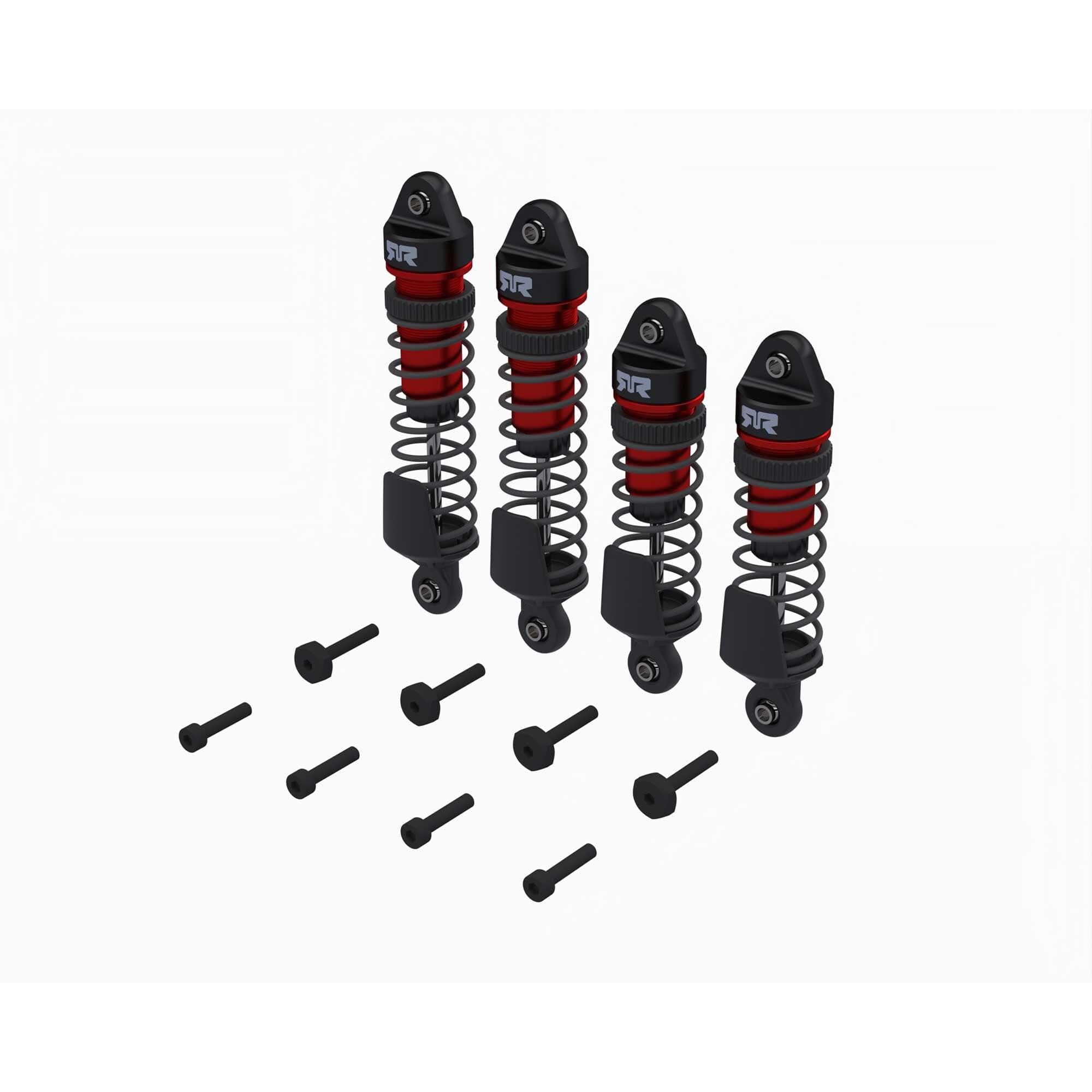 ARA-2670 - 4 amortisseurs rouge av/arr assemblé avec huile Arrma Mini Kraton 1/16