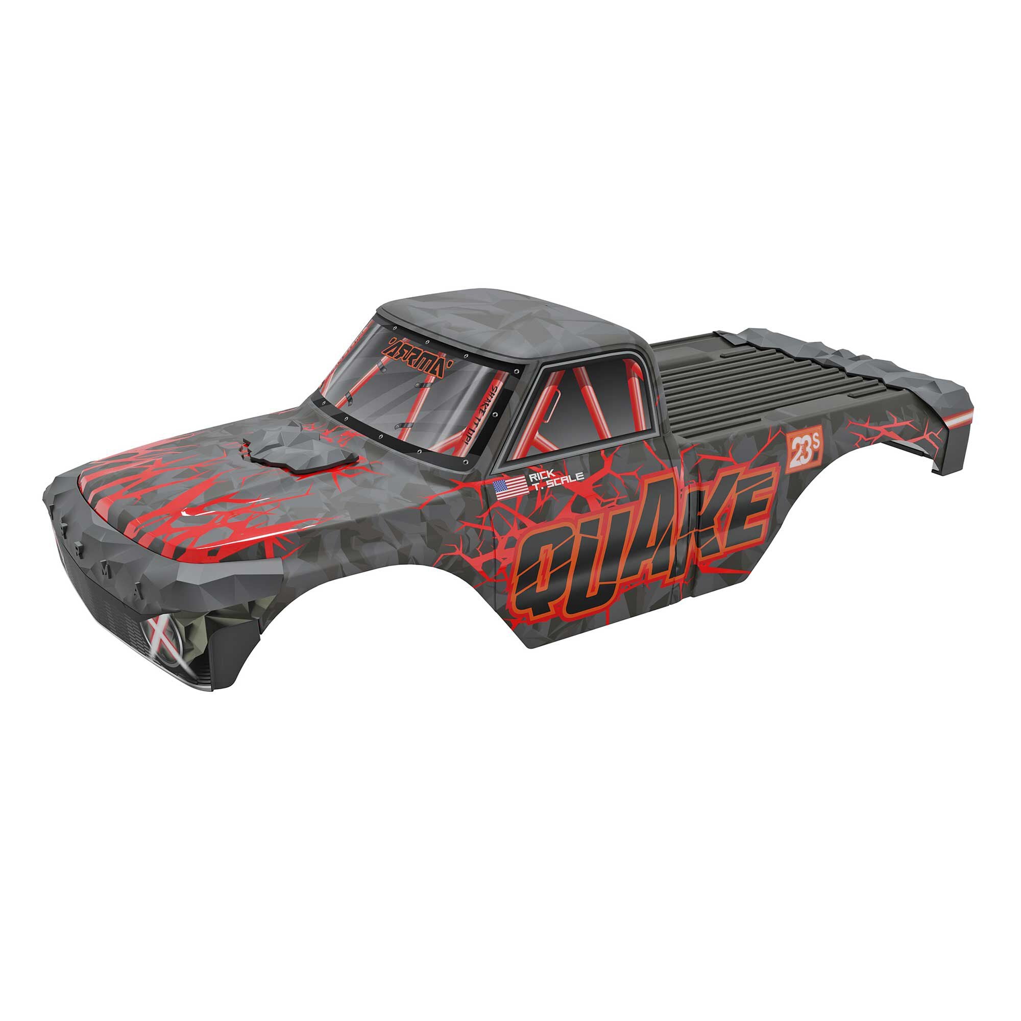 Carrosseries peintes et décorées QUAKE rouge - ARA-2879