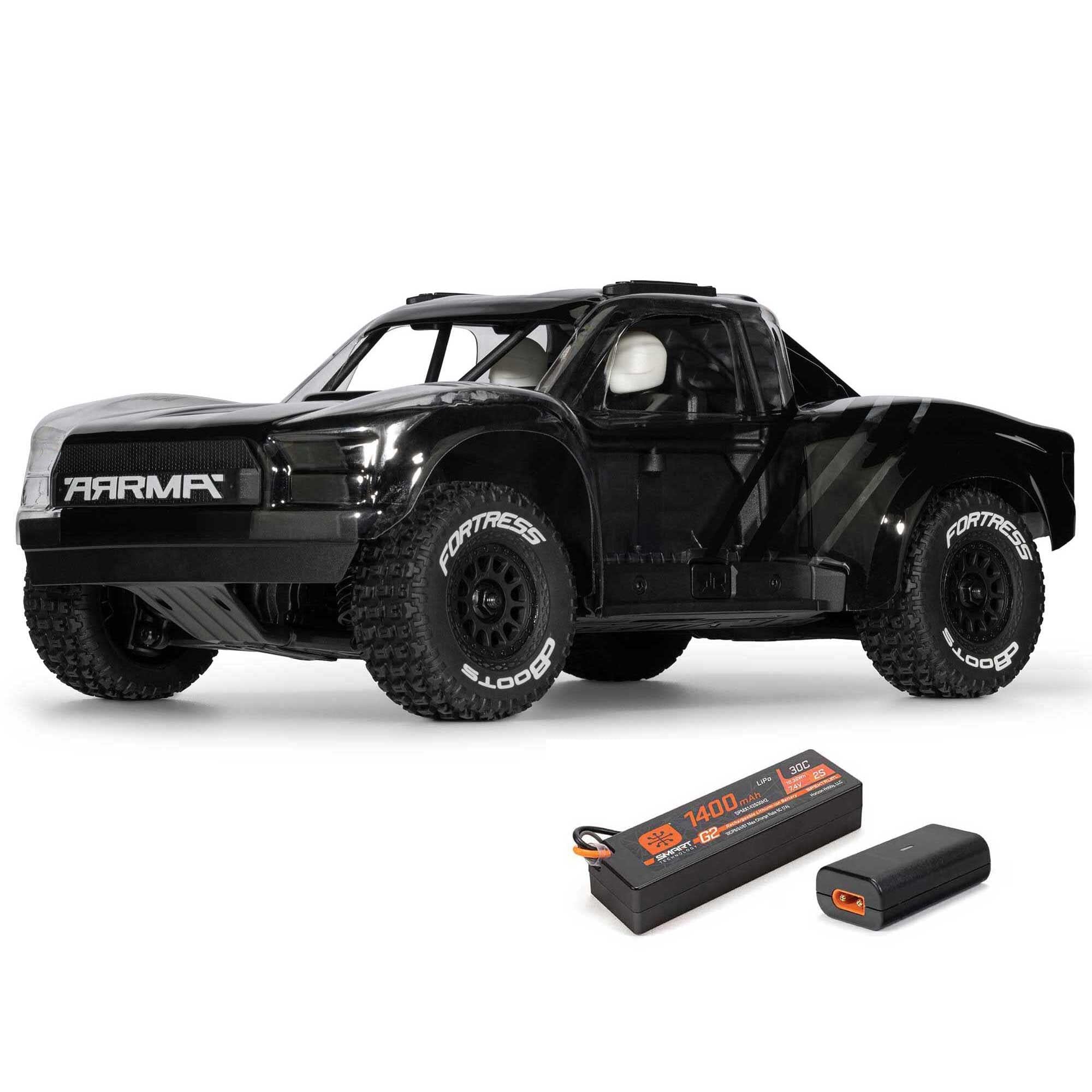 Arrma Mojave Grom Mega 1/16 RTA 4X4 Small Scale Desert Truck RTR transparent/noir