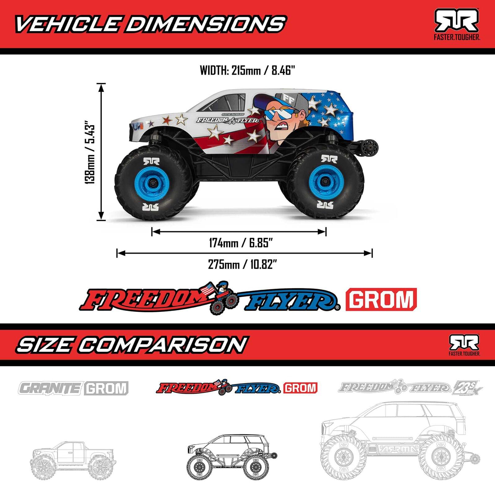 Arrma Monster Arrma 1/16 Freedom Flyer Grom 4X4