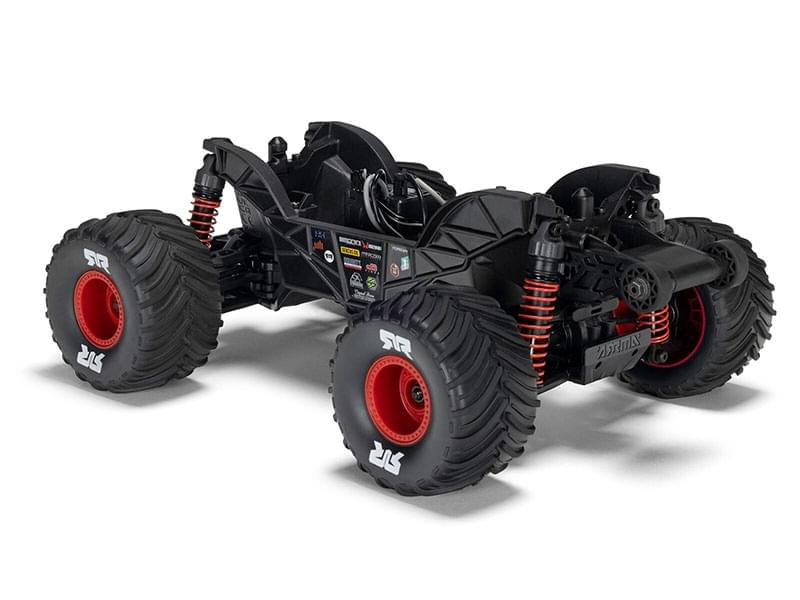 Arrma Monster Truck Gorgon GROM charbon 4X4 RTR 1/16 rouge - ARA2130T2