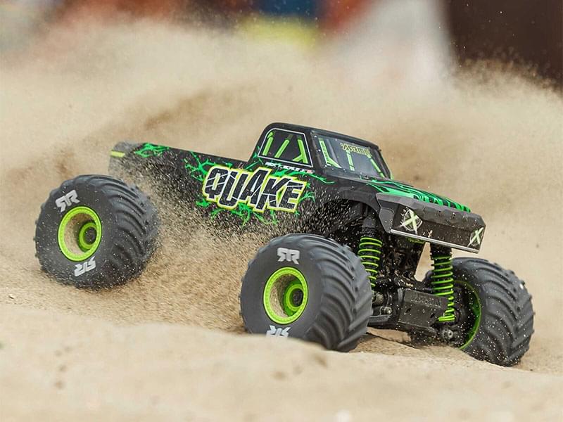 Arrma Monster Truck Quake GROM charbon 4X4 RTR 1/16 vert - ARA2137T2