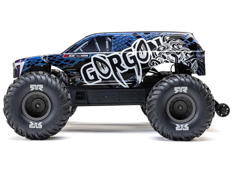 Arrma 1/10 GORGON 223S 2WD RTR Monster Truck bleu ARA3530T1 - Breizh Modélisme.