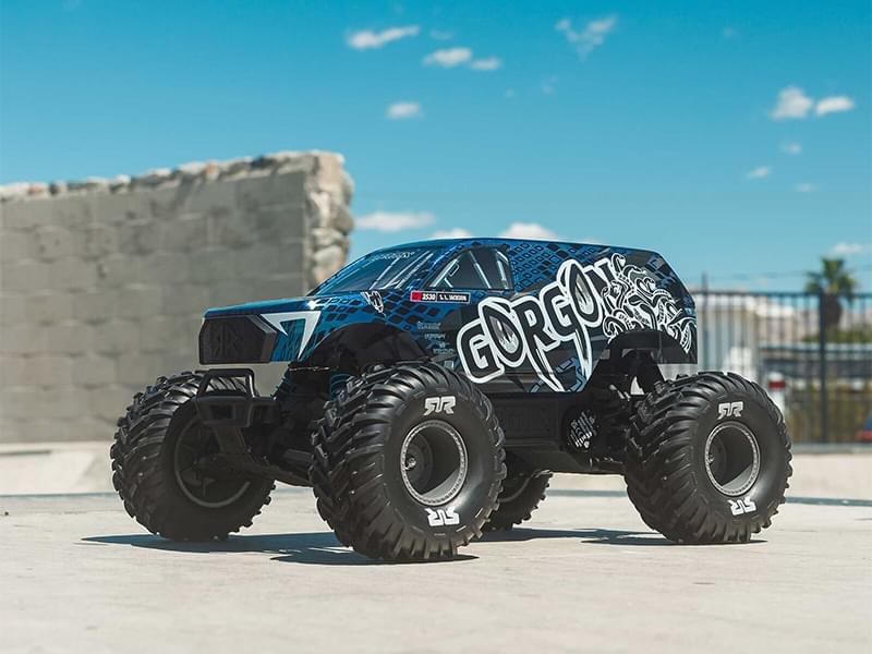 Arrma 1/10 GORGON 223S 2WD RTR Monster Truck bleu ARA3530T1 - Breizh Modélisme.
