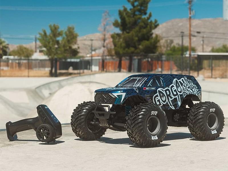 Arrma 1/10 GORGON 223S 2WD RTR Monster Truck bleu ARA3530T1 - Breizh Modélisme.