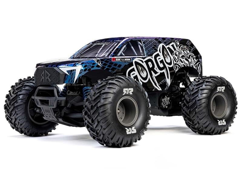 Arrma 1/10 GORGON 223S 2WD RTR Monster Truck bleu ARA3530T1 - Breizh Modélisme.