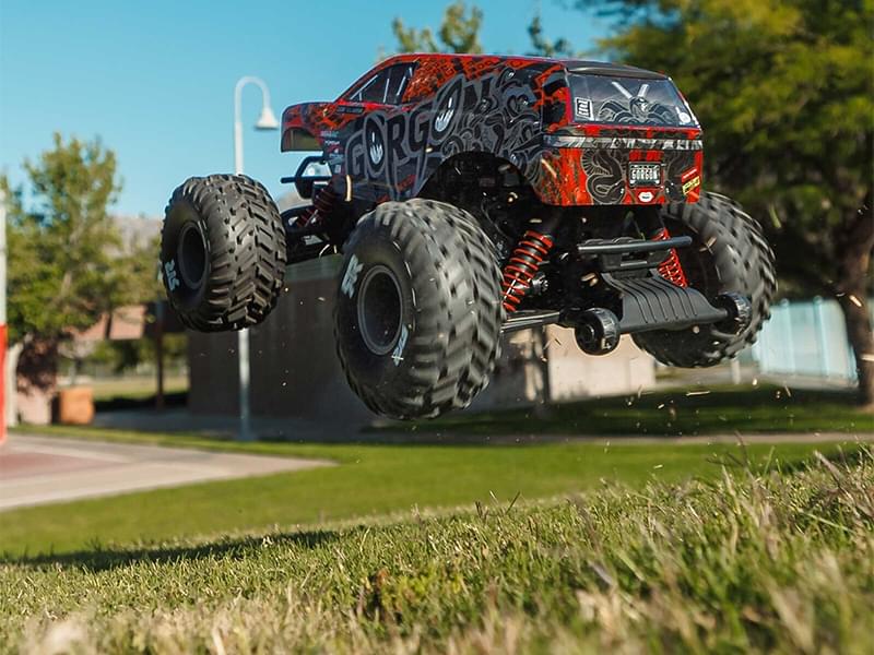 Arrma 1/10 GORGON 223S 2WD RTR Monster Truck rouge ARA3530T2 - Breizh Modélisme.