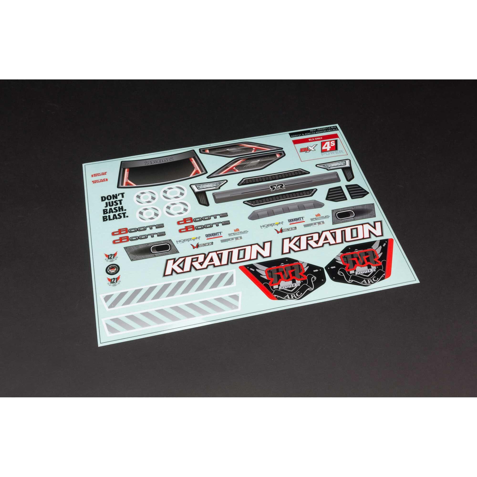 Carrosserie transparente Arrma Kraton 4X4 1/10 avec autocollants - ARA402213