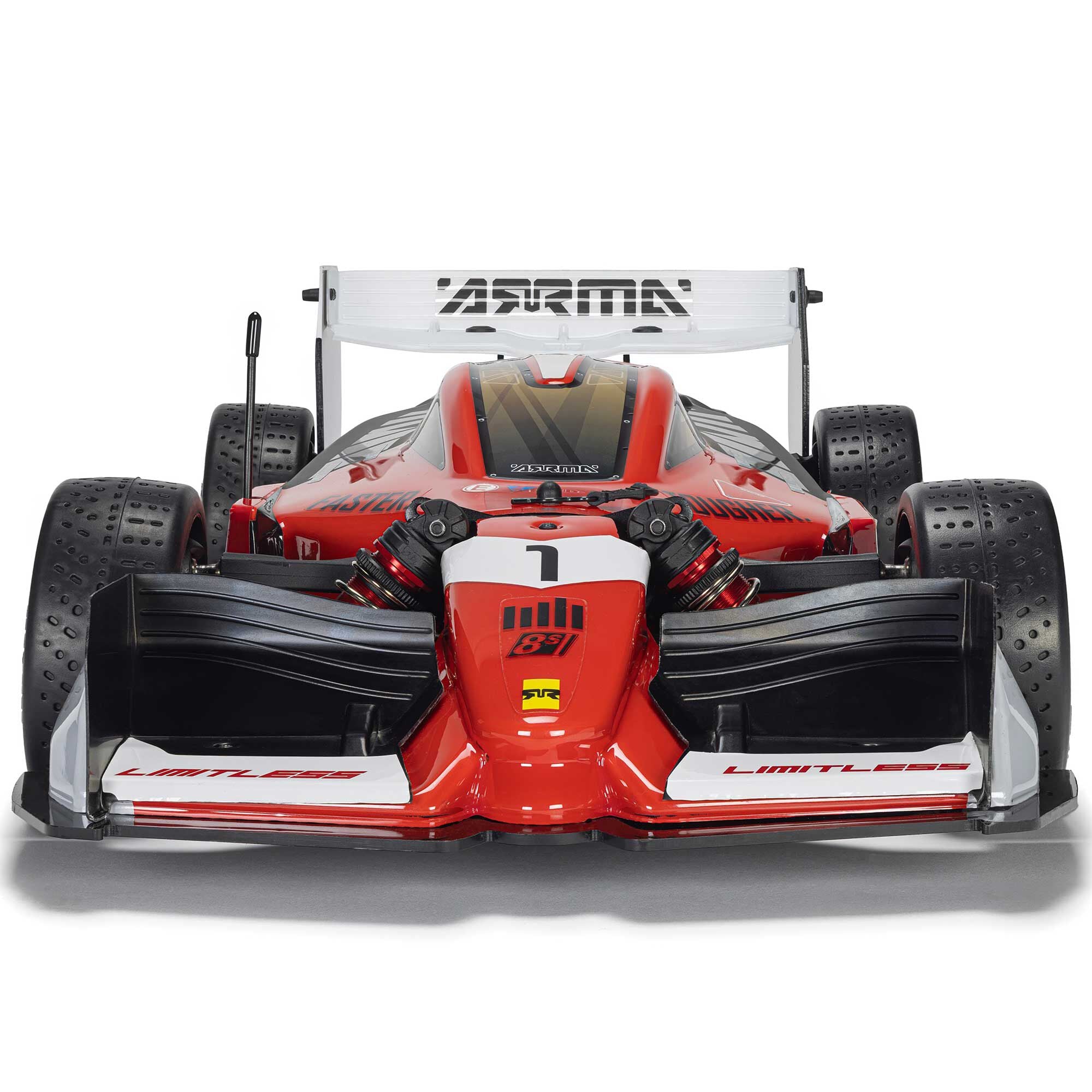 Formule 1 Limitless ARRMA 1/7 8S AVC 4X4 RTR Brushless Rouge/Noir - ARA7816T1