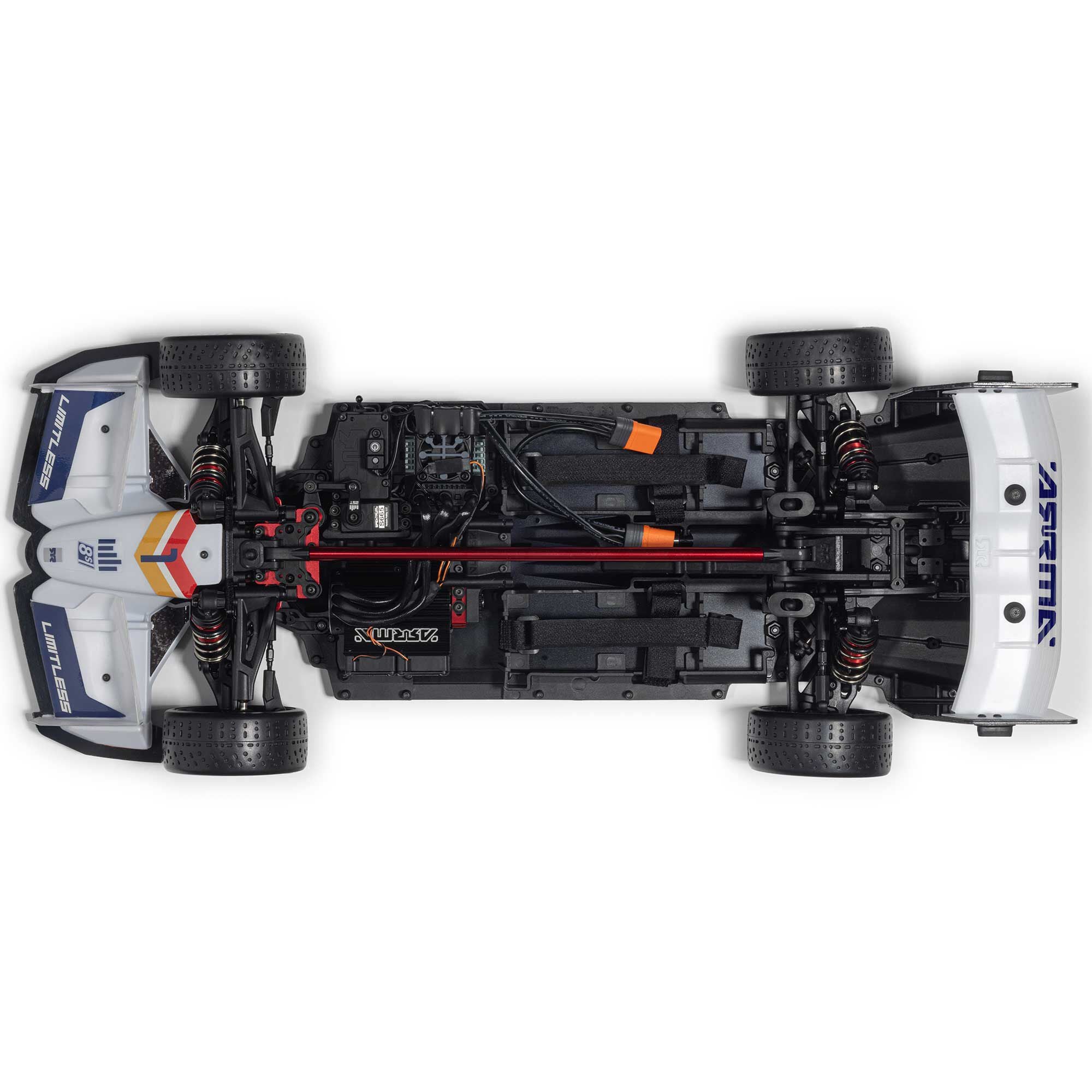 Formule 1 Limitless ARRMA 1/7 8S AVC 4X4 RTR Brushless Rouge/Noir - ARA7816T1