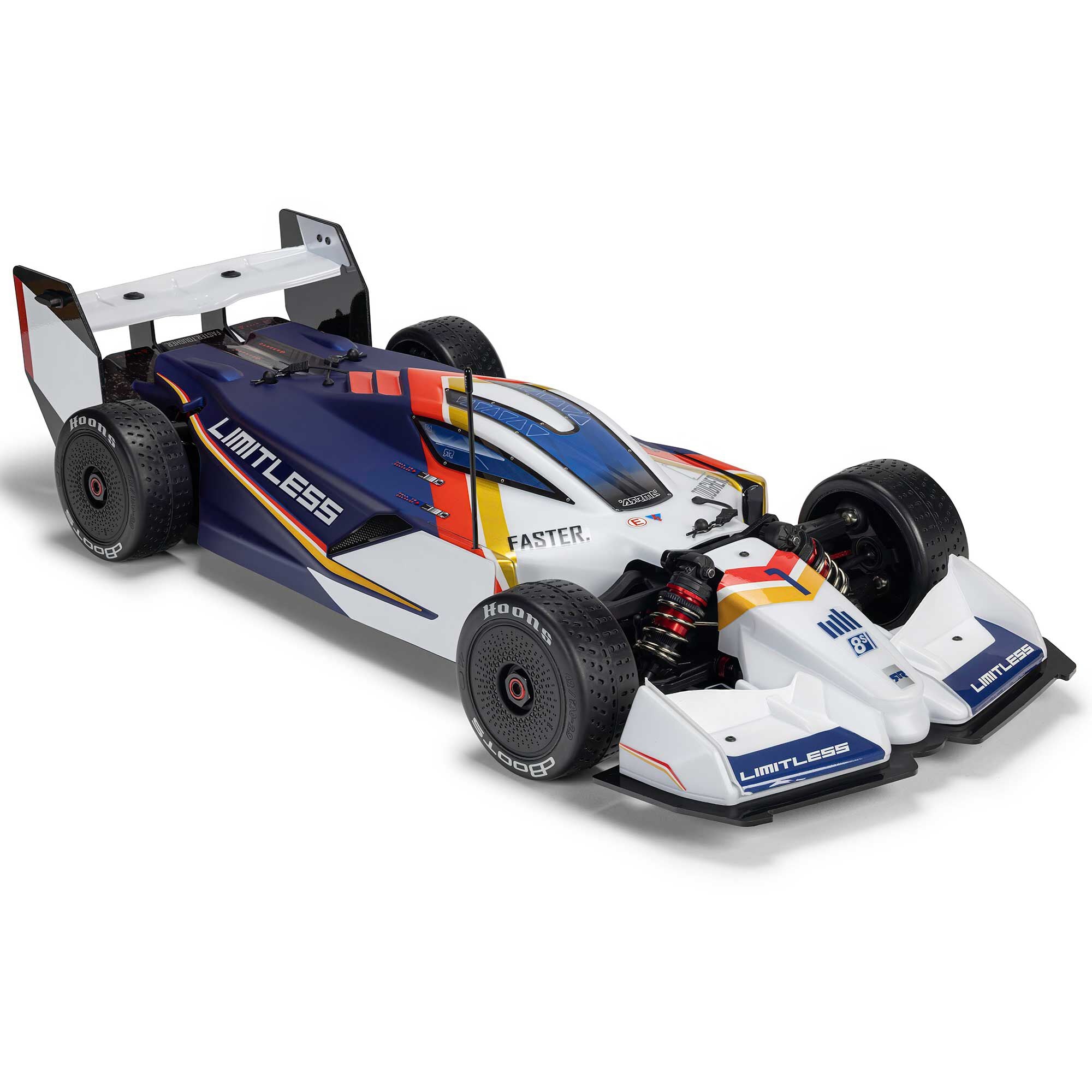 Formule 1 Limitless ARRMA 1/7 8S AVC 4X4 RTR Brushless Blanc/Bleu - ARA7816T2