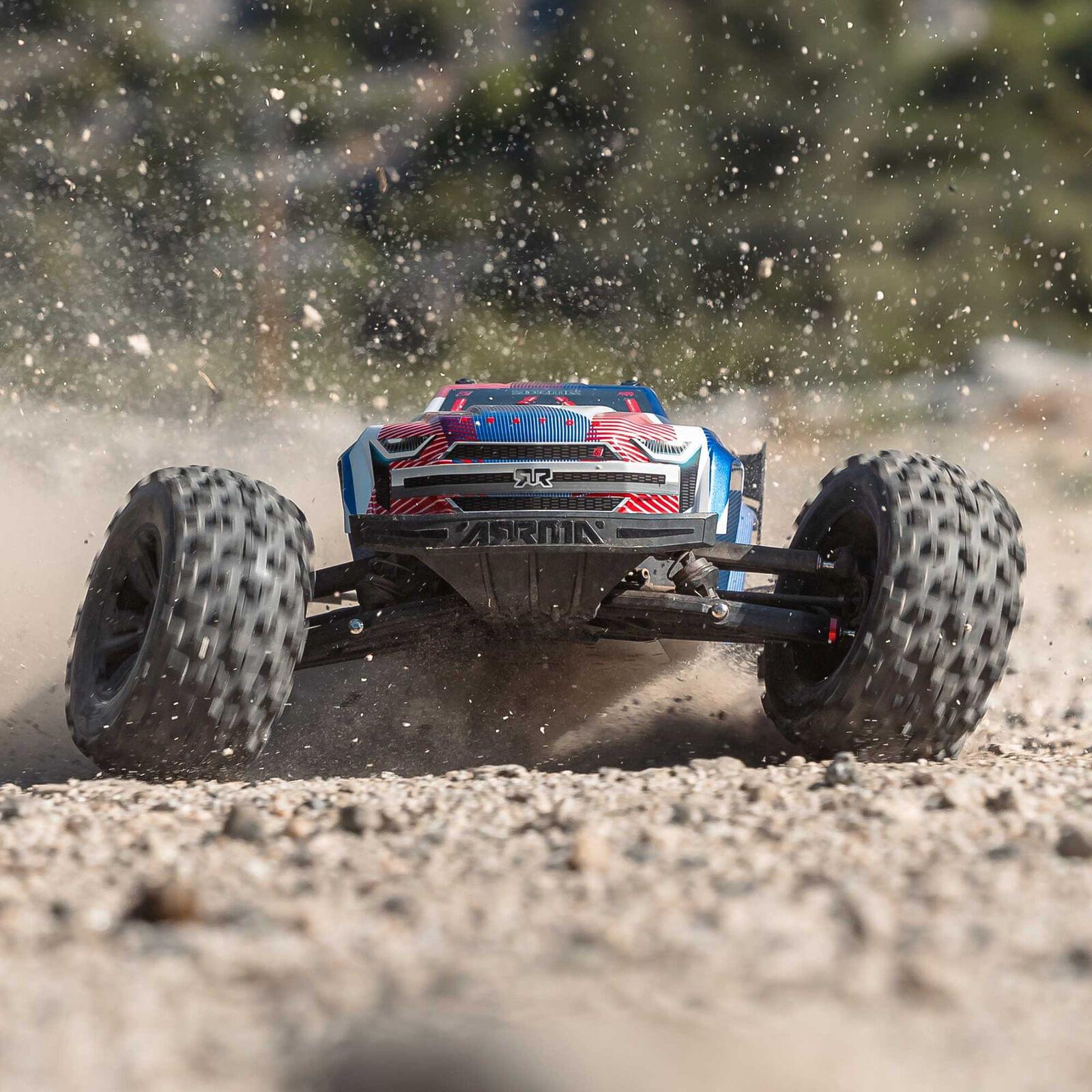 ARRMA Kraton 6S V6 4X4 BLX Brushless Monster 1/8 RTR bleu ARA8608V6T4