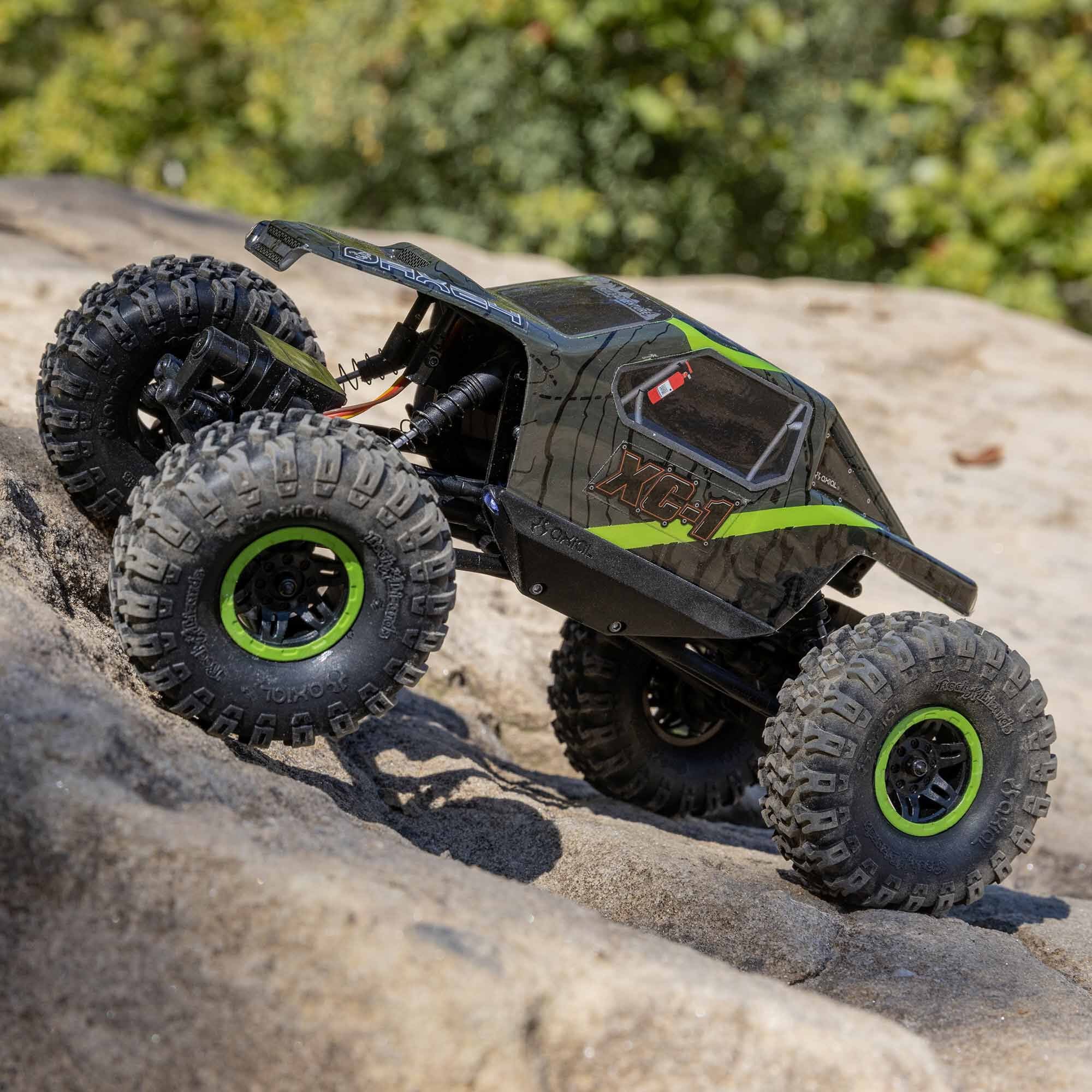 Mini rock crawler tout-terrain 4x4 AX24 XC-1 4WS RTR 1/24 vert - AXI00003T1