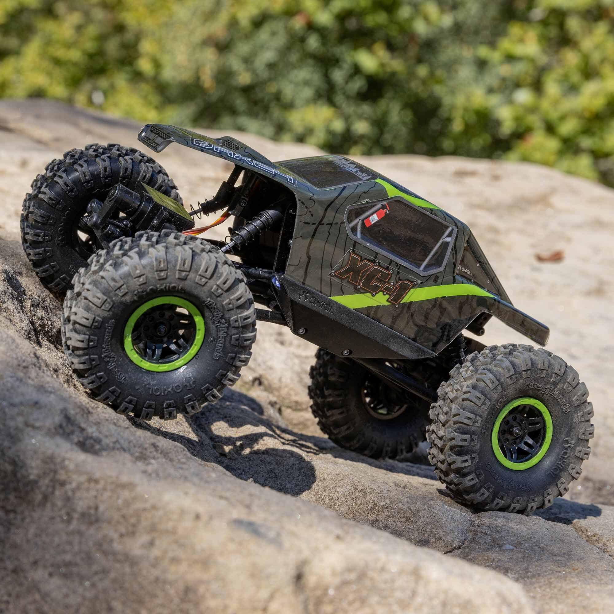 Mini rock crawler tout-terrain 4x4 AX24 XC-1 4WS RTR 1/24 vert - AXI00003T1