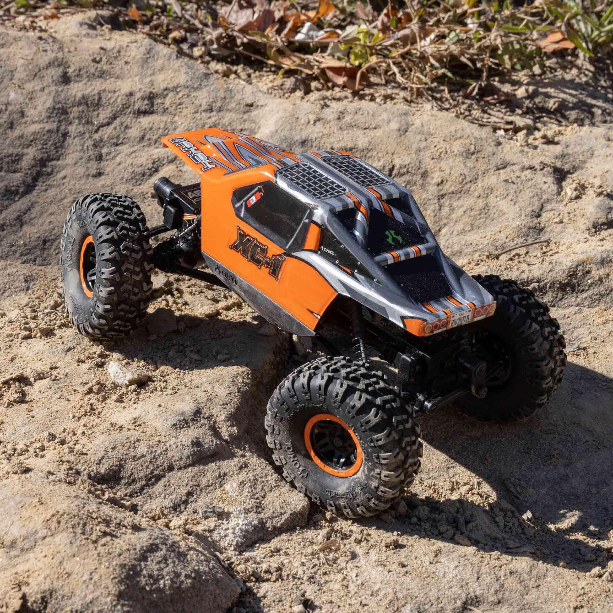 Mini rock crawler tout-terrain 4x4 AX24 XC-1 4WS RTR 1/24 orange - AXI00003T2