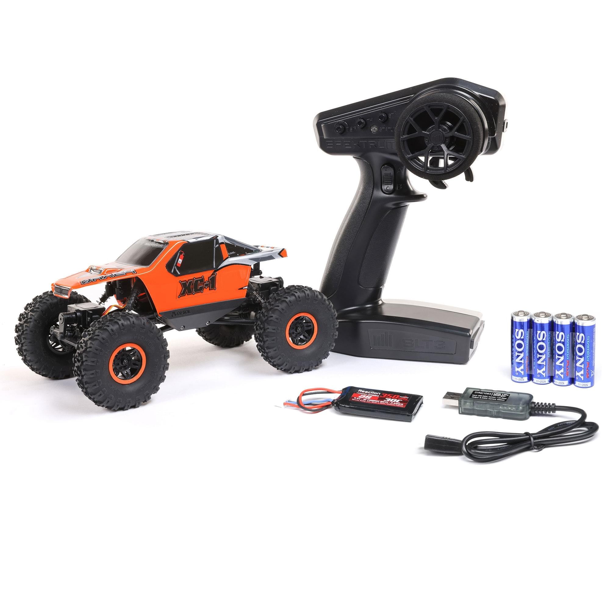 Mini rock crawler tout-terrain 4x4 AX24 XC-1 4WS RTR 1/24 orange - AXI00003T2