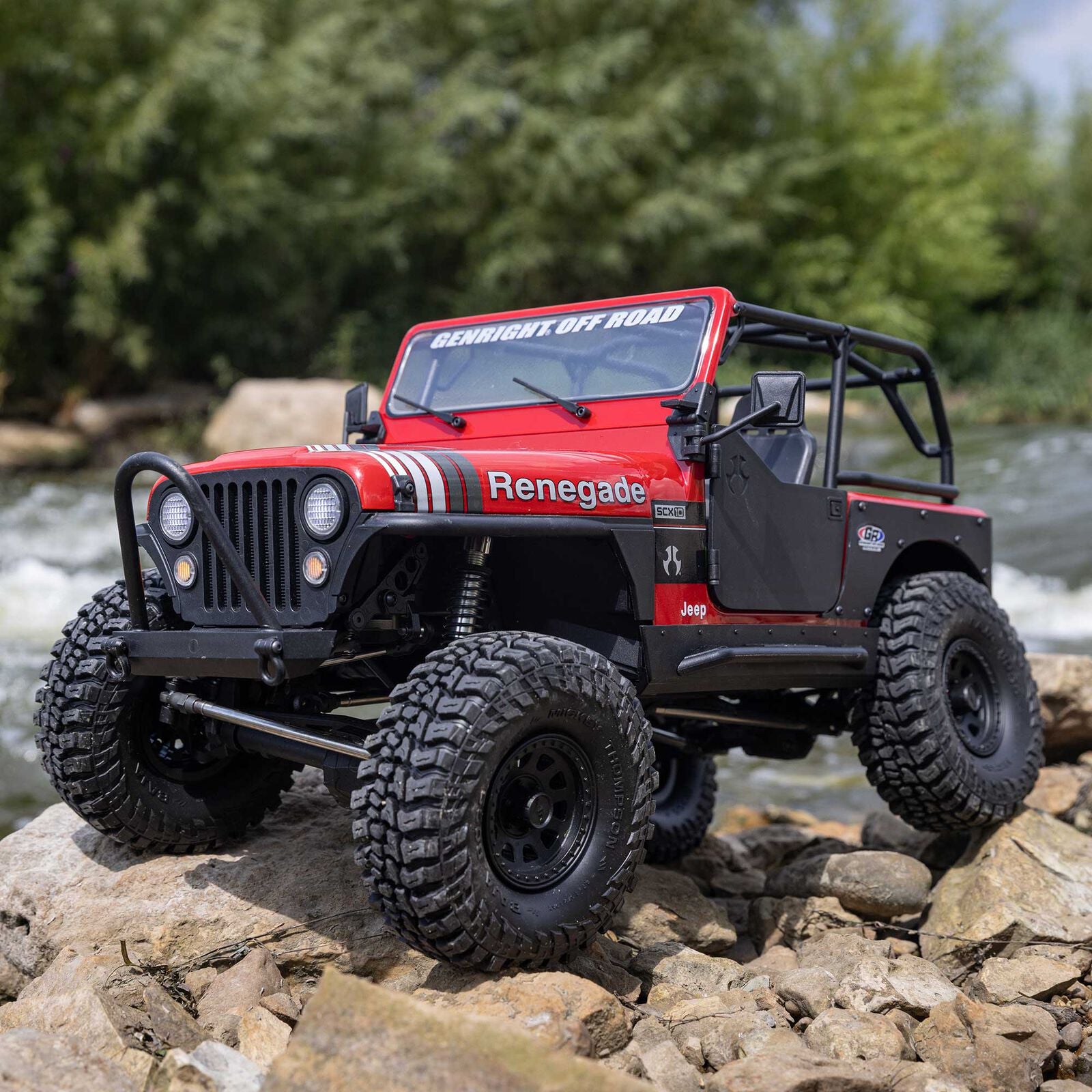 Crawler Axial 1/10 SCX10 III Jeep CJ-7 4WD charbon RTR - rouge AXI03008V2T1 - Breizh Modélisme.