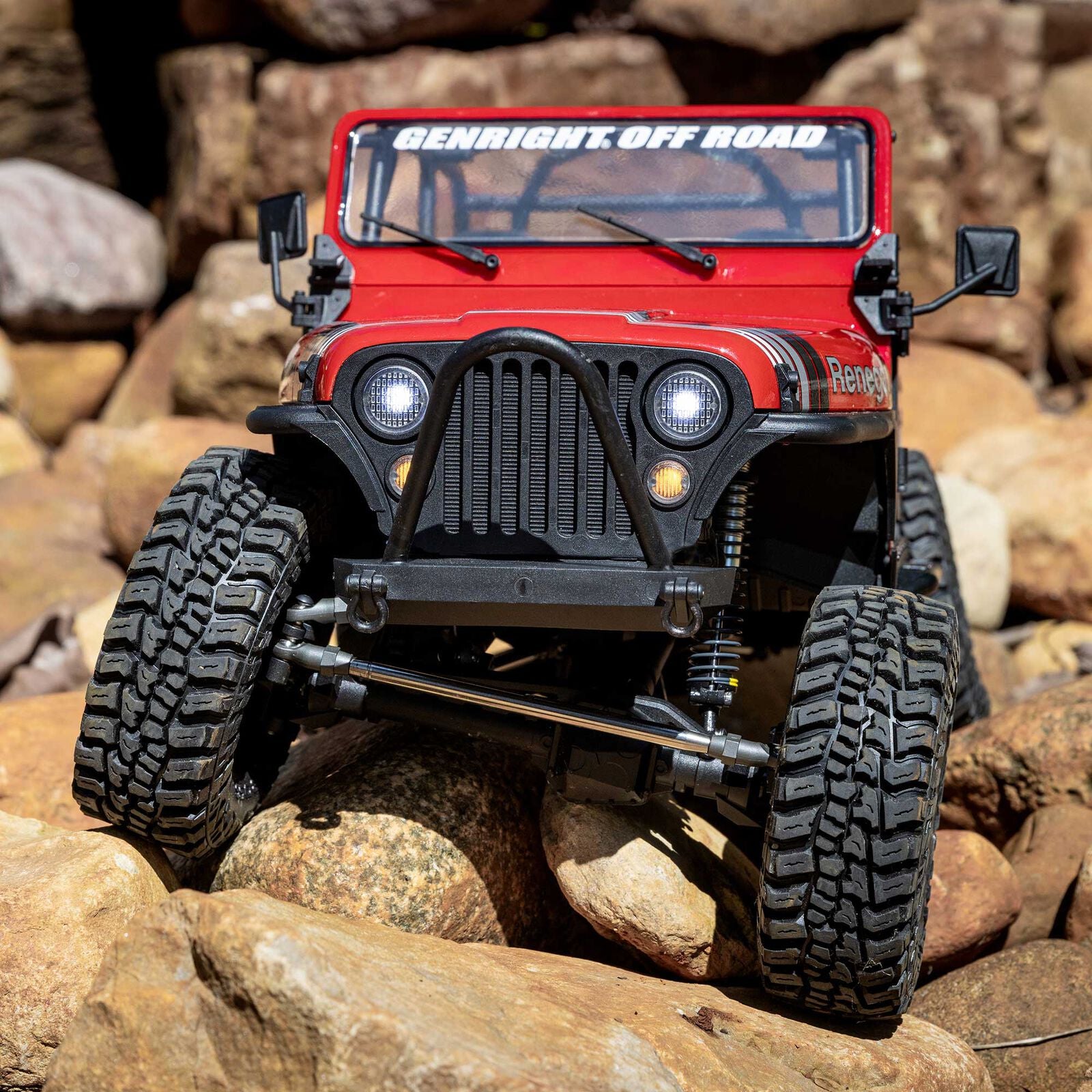 Crawler Axial 1/10 SCX10 III Jeep CJ-7 4WD charbon RTR - rouge AXI03008V2T1 - Breizh Modélisme.