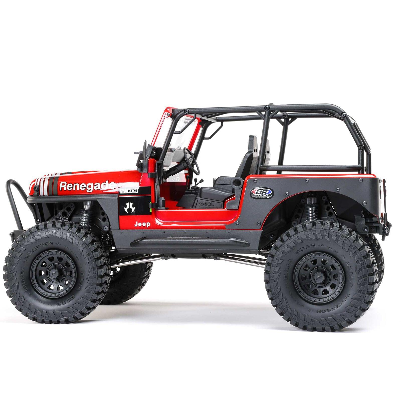 Crawler Axial 1/10 SCX10 III Jeep CJ-7 4WD charbon RTR - rouge AXI03008V2T1 - Breizh Modélisme.