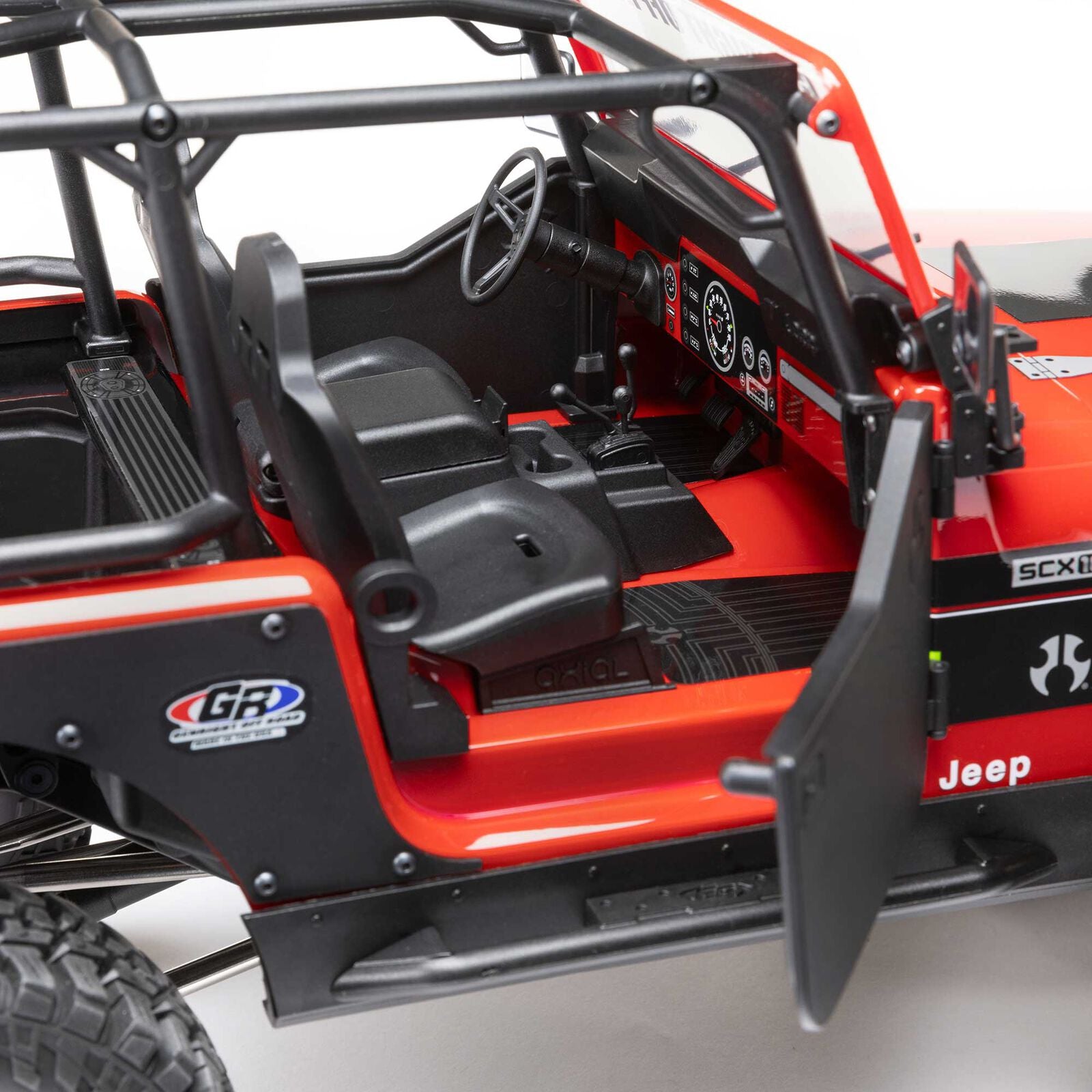 Crawler Axial 1/10 SCX10 III Jeep CJ-7 4WD charbon RTR - rouge AXI03008V2T1 - Breizh Modélisme.