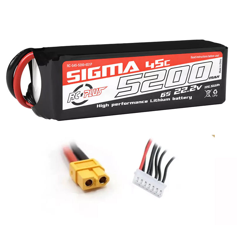 Batterie LiPo 6S 22,2V 45C 5200 mAh - 6S1P - XT60