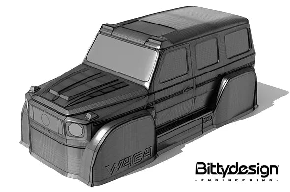 Carrosserie transparente 1/18 TRAXXAS TRX-4M W464 prédécoupée - BDTRX-18W464