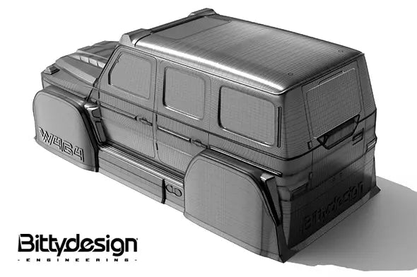Carrosserie transparente 1/18 TRAXXAS TRX-4M W464 prédécoupée - BDTRX-18W464