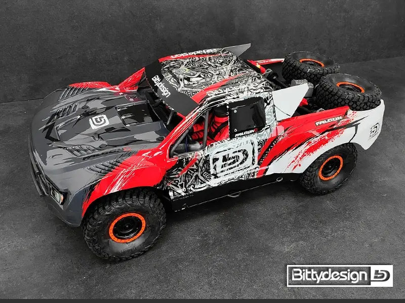 Carrosserie FALCON-X Rouge pour Traxxas UDR Prédécoupé 1,5 mm - BDTRX7-FLCK-PPR - Breizh Modélisme.