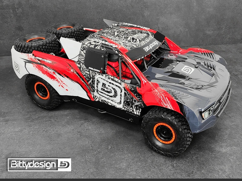 Carrosserie FALCON-X Rouge pour Traxxas UDR Prédécoupé 1,5 mm - BDTRX7-FLCK-PPR - Breizh Modélisme.