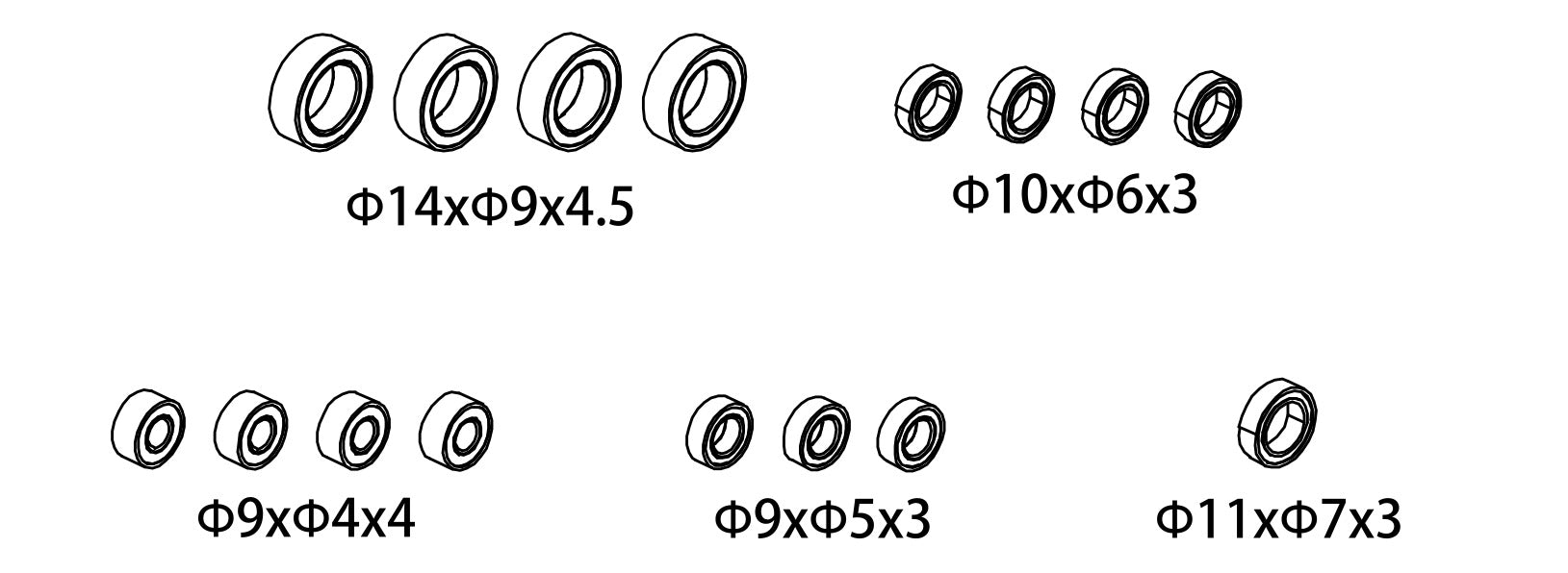 Ensemble de roulements à billes - 1610164