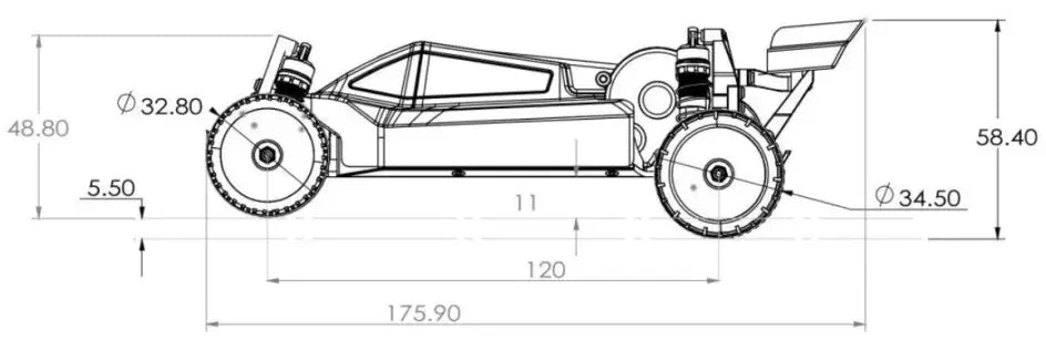 Racing Buggy 1/24 "X Racer" RTR avec ESP 2WD - 10010 - Breizh Modélisme.