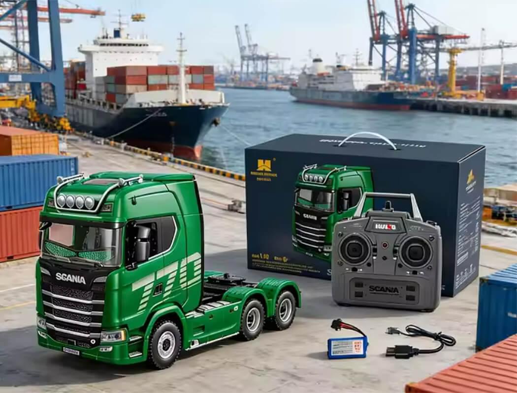 Camion Huina Scania 770S RC Truck RTR vert 1501